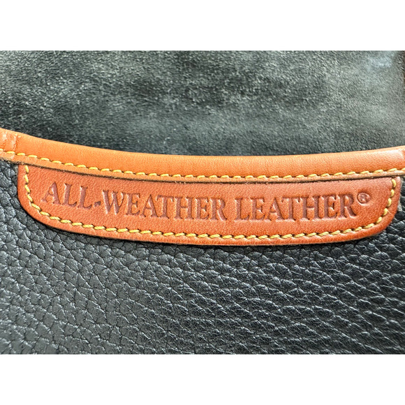 Dooney & Bourke Essex Shoulder Bag Vintage All Weather Leather Classic Black Tan - Picture 3 of 16